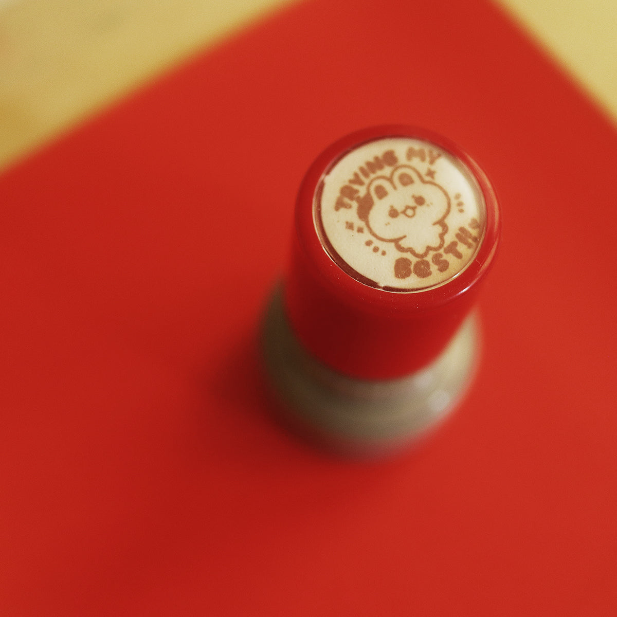 trying my best! - refillable ink stamp