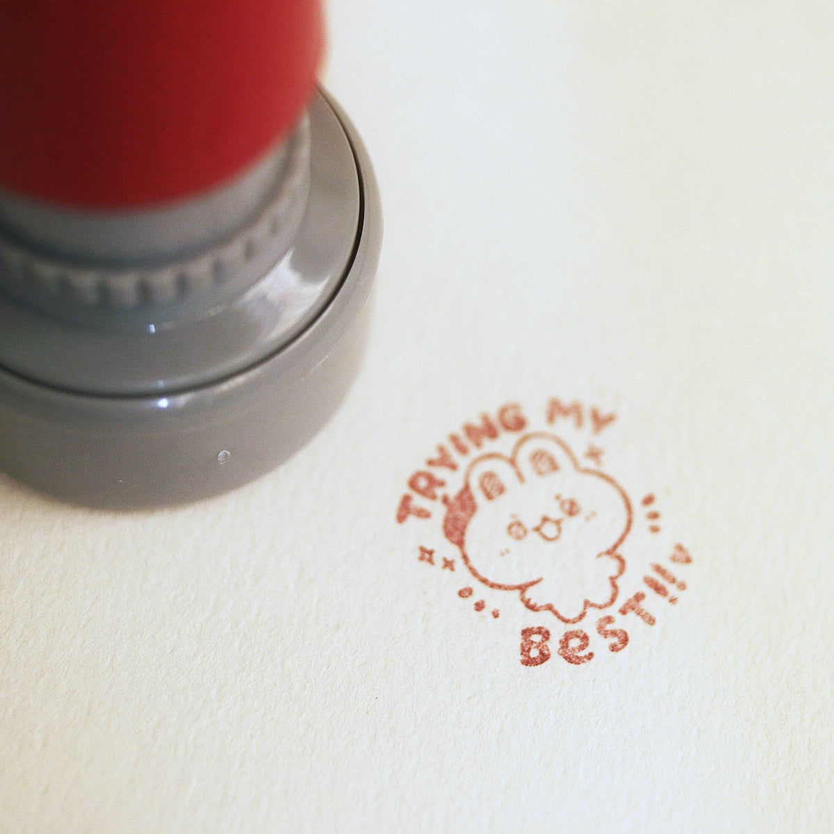 trying my best! - refillable ink stamp