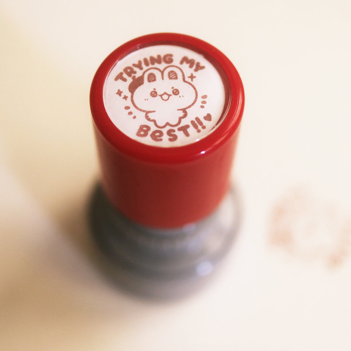 trying my best! - refillable ink stamp