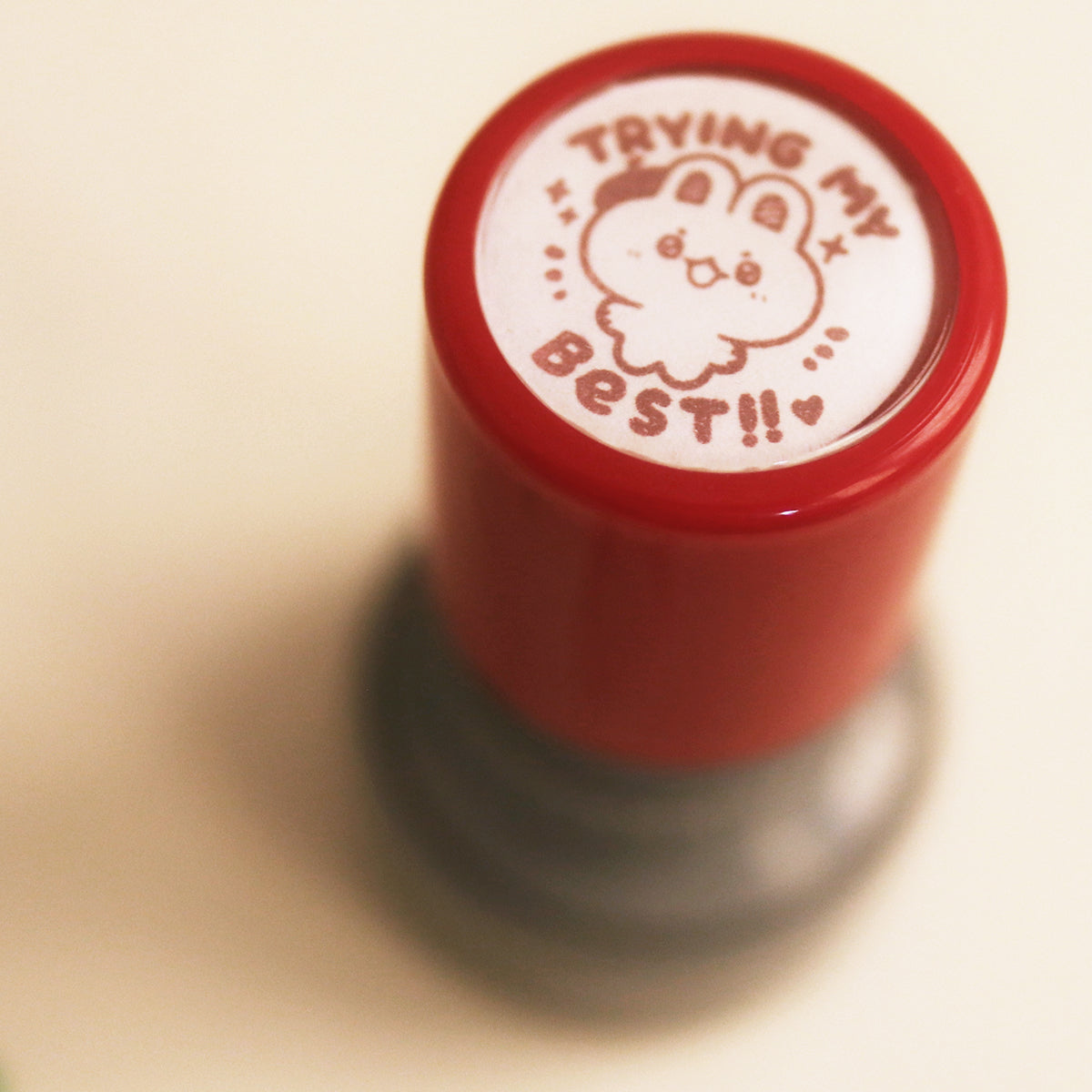 trying my best! - refillable ink stamp