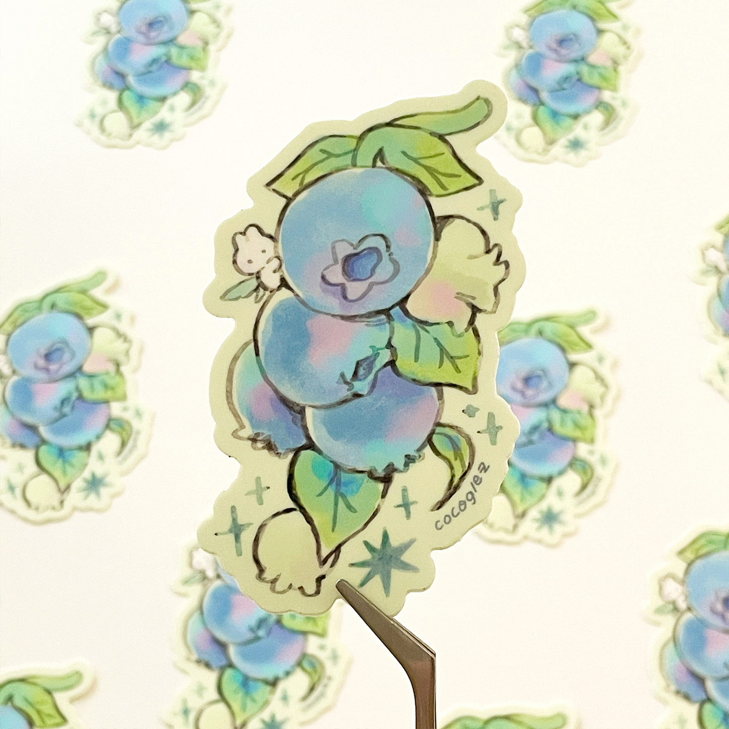 blueberries - vinyl sticker