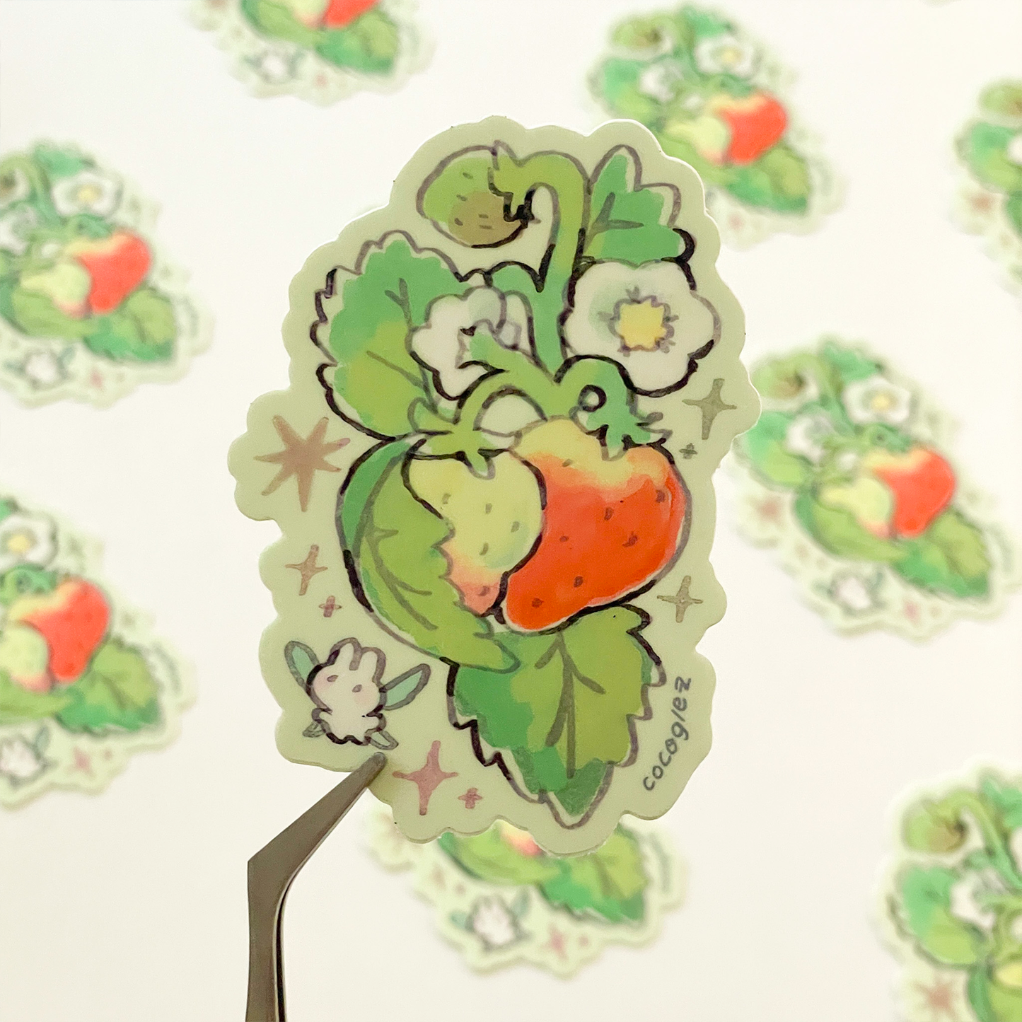 strawberries - vinyl sticker