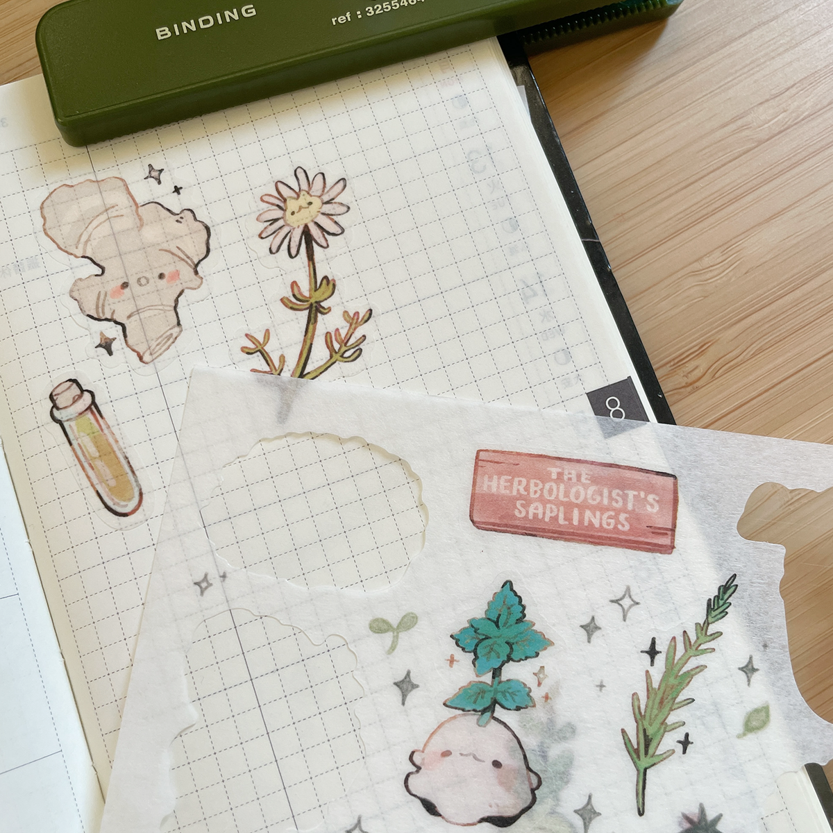 the herbologist's saplings - washi sticker sheet