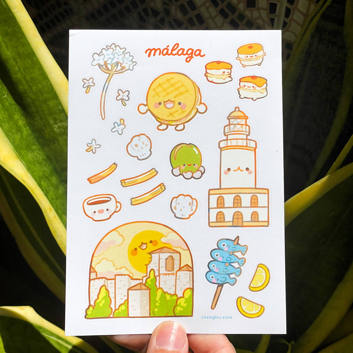 malaga - sticker sheet