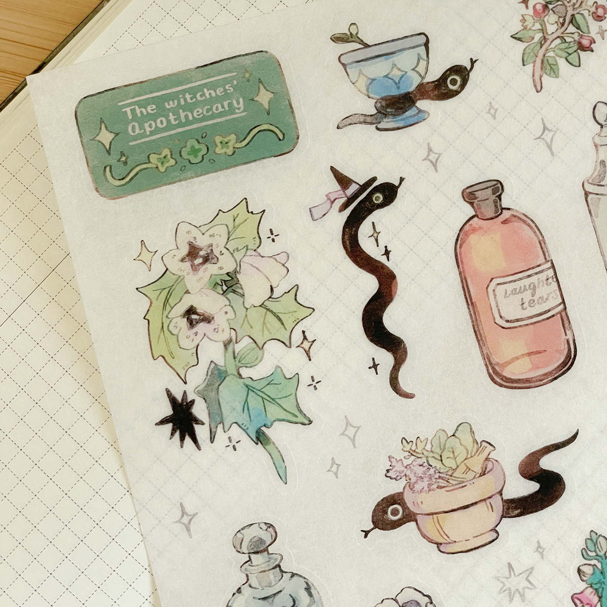 the witches' apothecary - washi sticker sheet