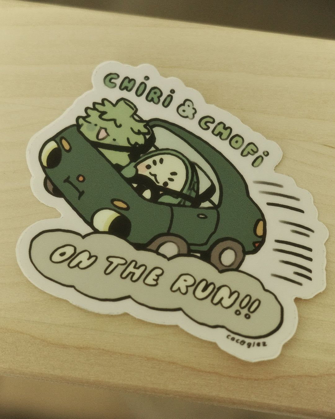 chiri and chofi (on the run) - vinyl sticker