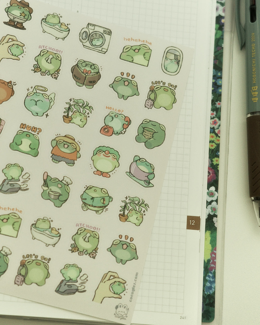 more frog moods - sticker sheet