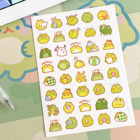 Frog moods - Sticker sheet