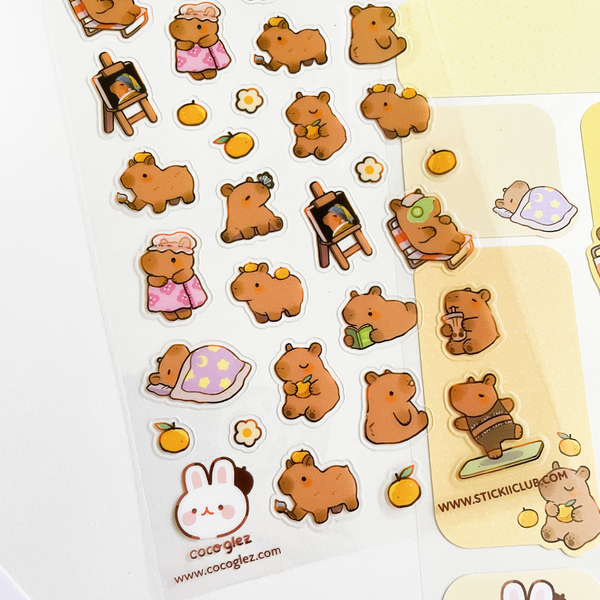 Capybara STICKII set - Stickers and memo