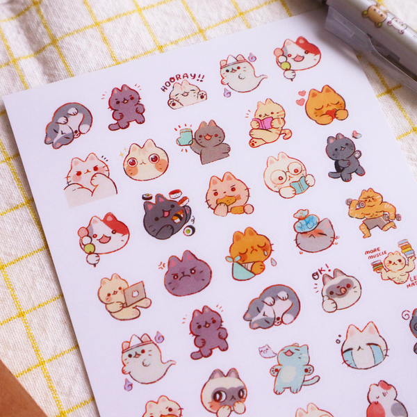 Cat moods - Sticker sheet