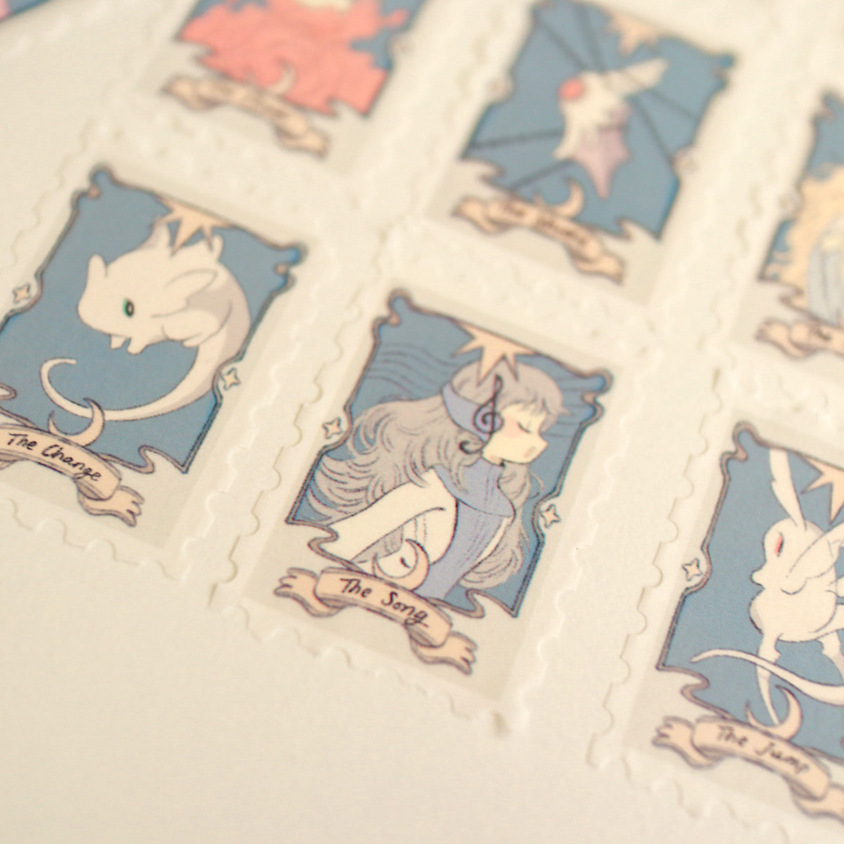 sakura clow cards - stamp washi tape