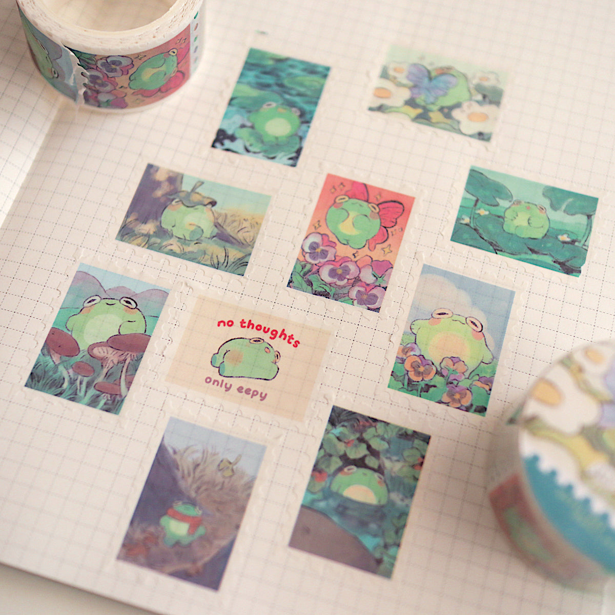 frog's day off - stamp washi tape