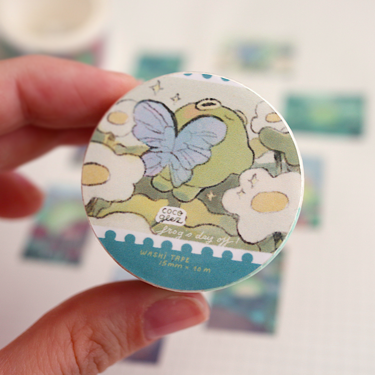frog's day off - stamp washi tape