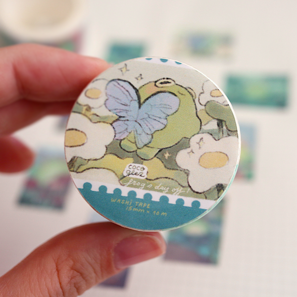 Frog's day off  - Stamp washi tape
