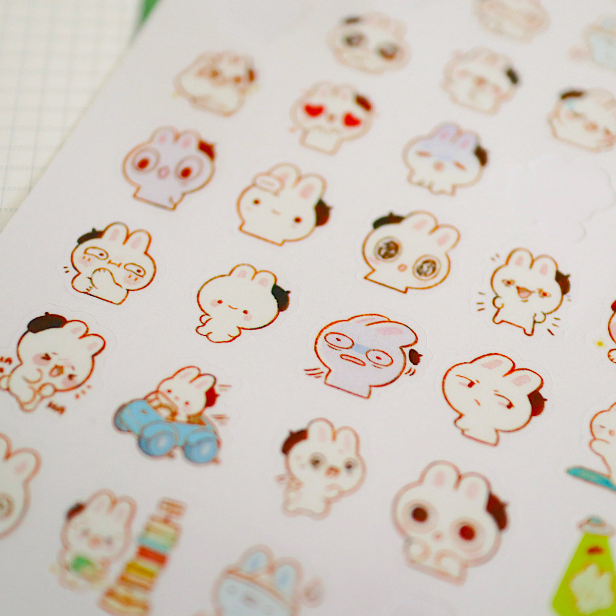 bunny moods - sticker sheet