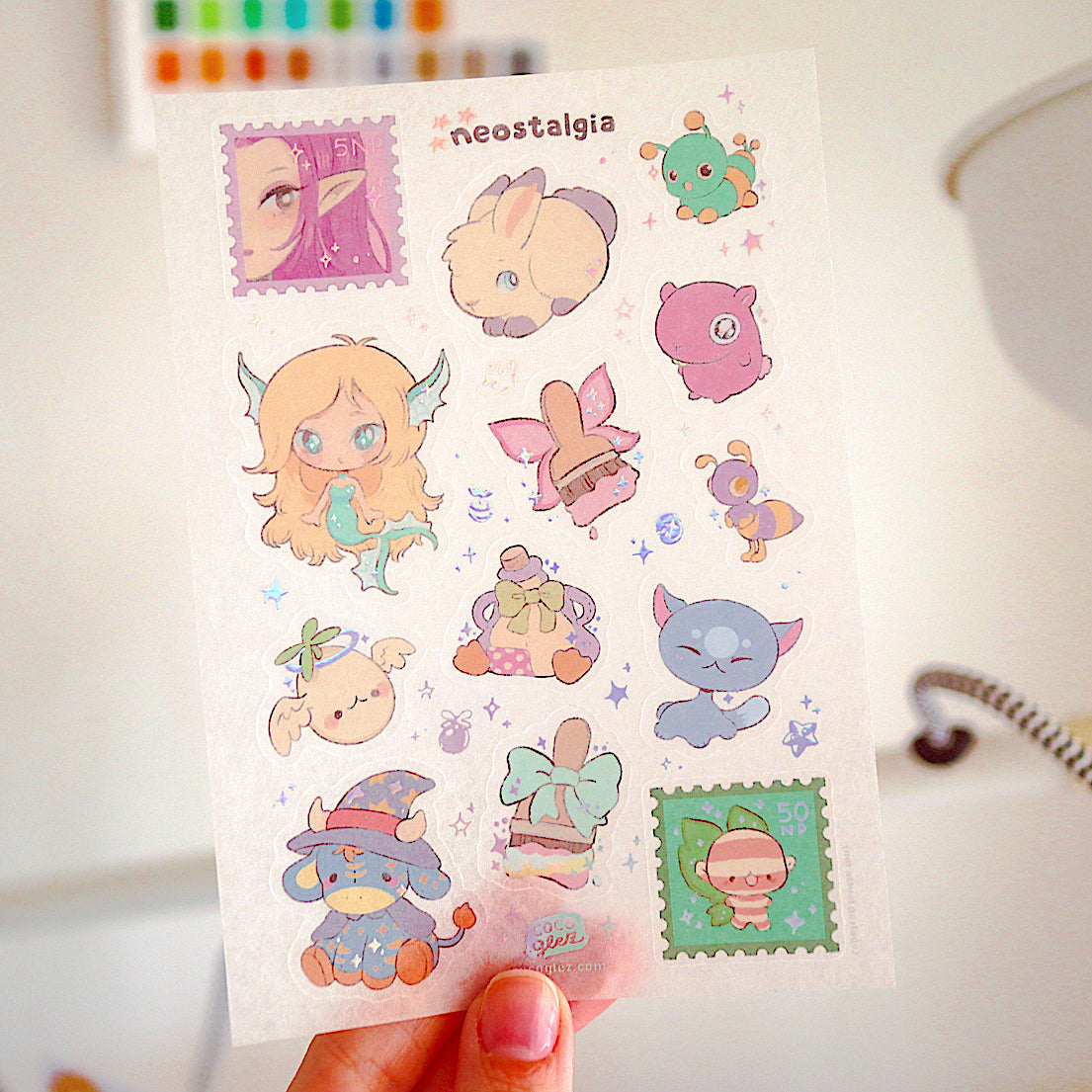 neostalgia - holo washi sticker sheet