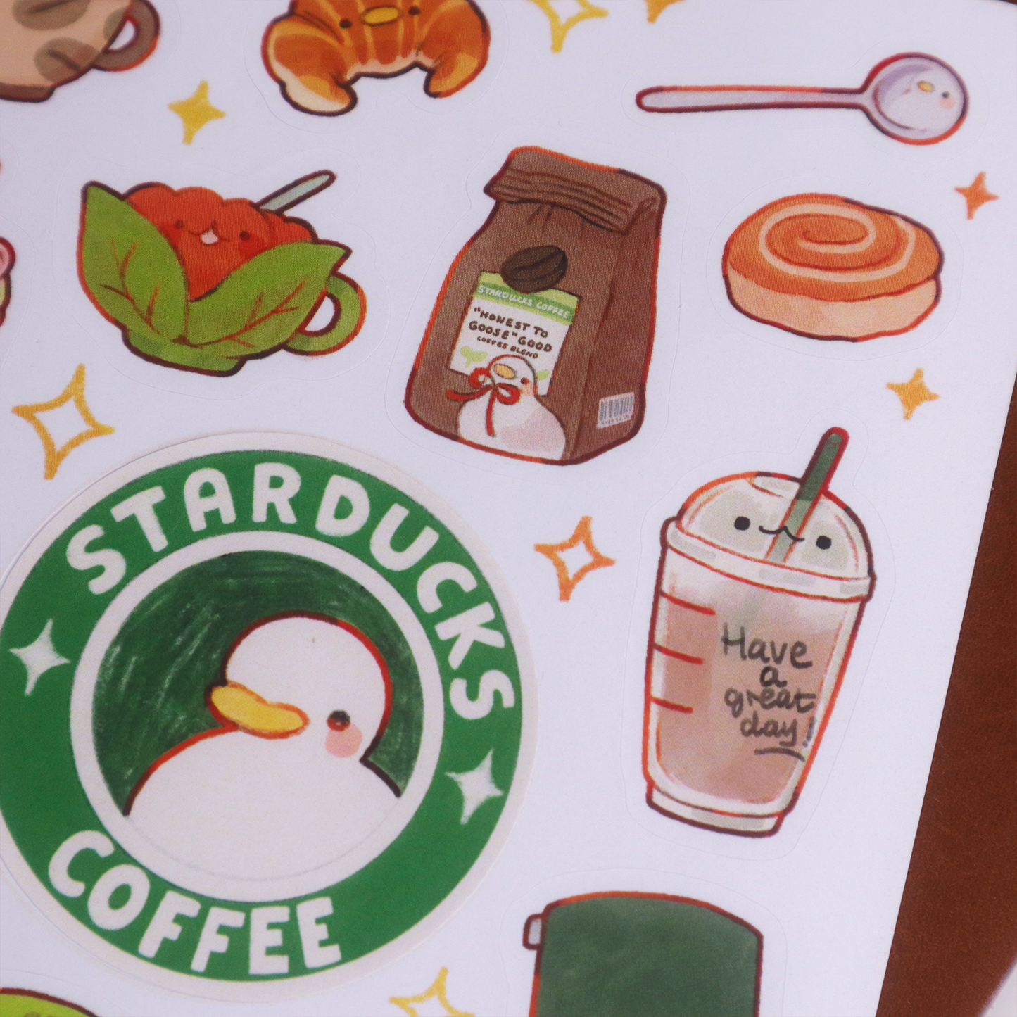 starducks coffee - sticker sheet