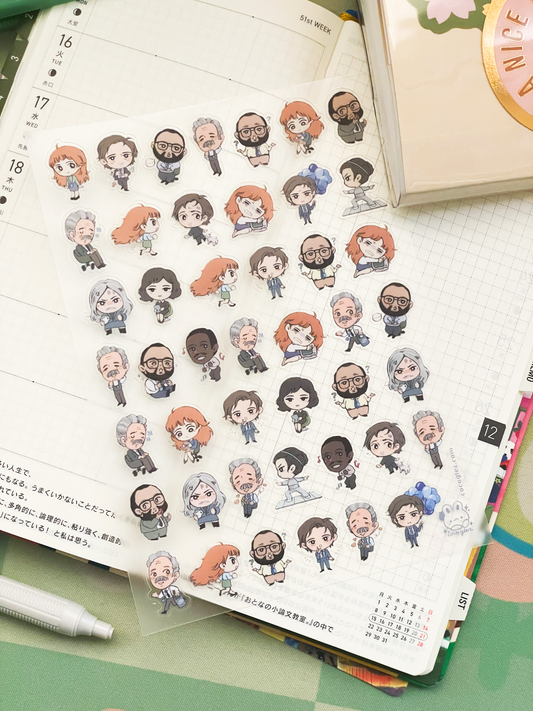 severance moods - sticker sheet