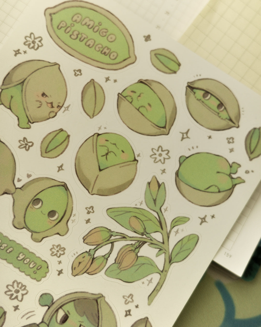 amigo pistacho - sticker sheet