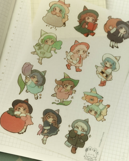 witchies - washi sticker sheet