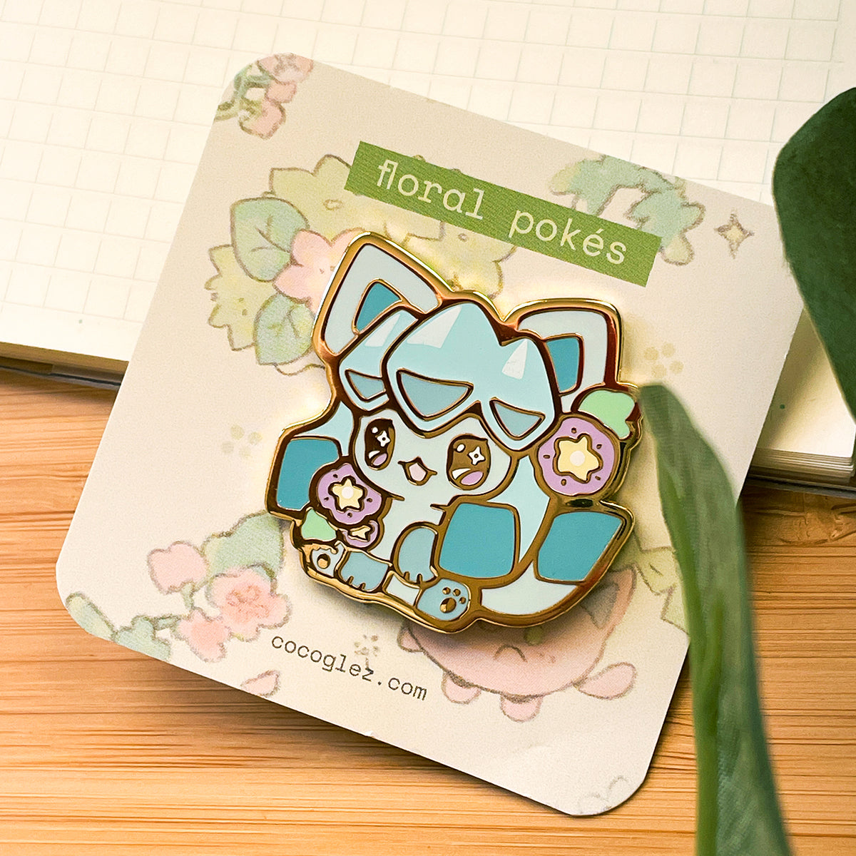 floral eeveelutions - enamel pins