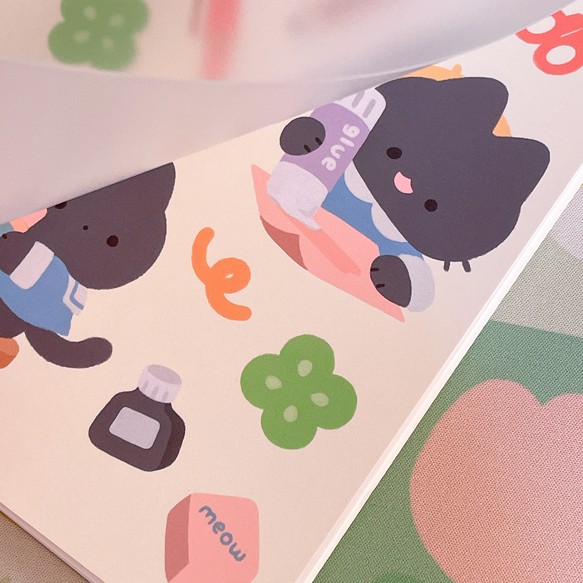 cats sticker book