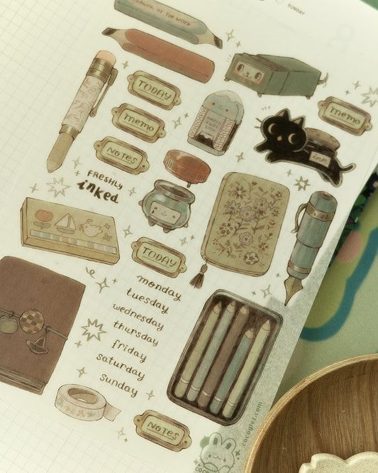 drawer of the witch - sticker sheet