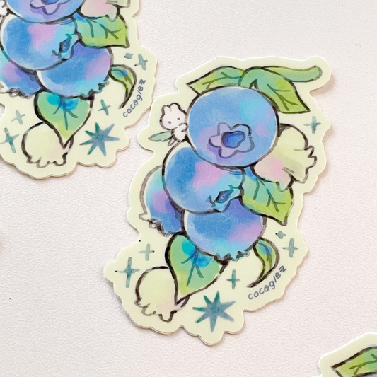 blueberries - vinyl sticker