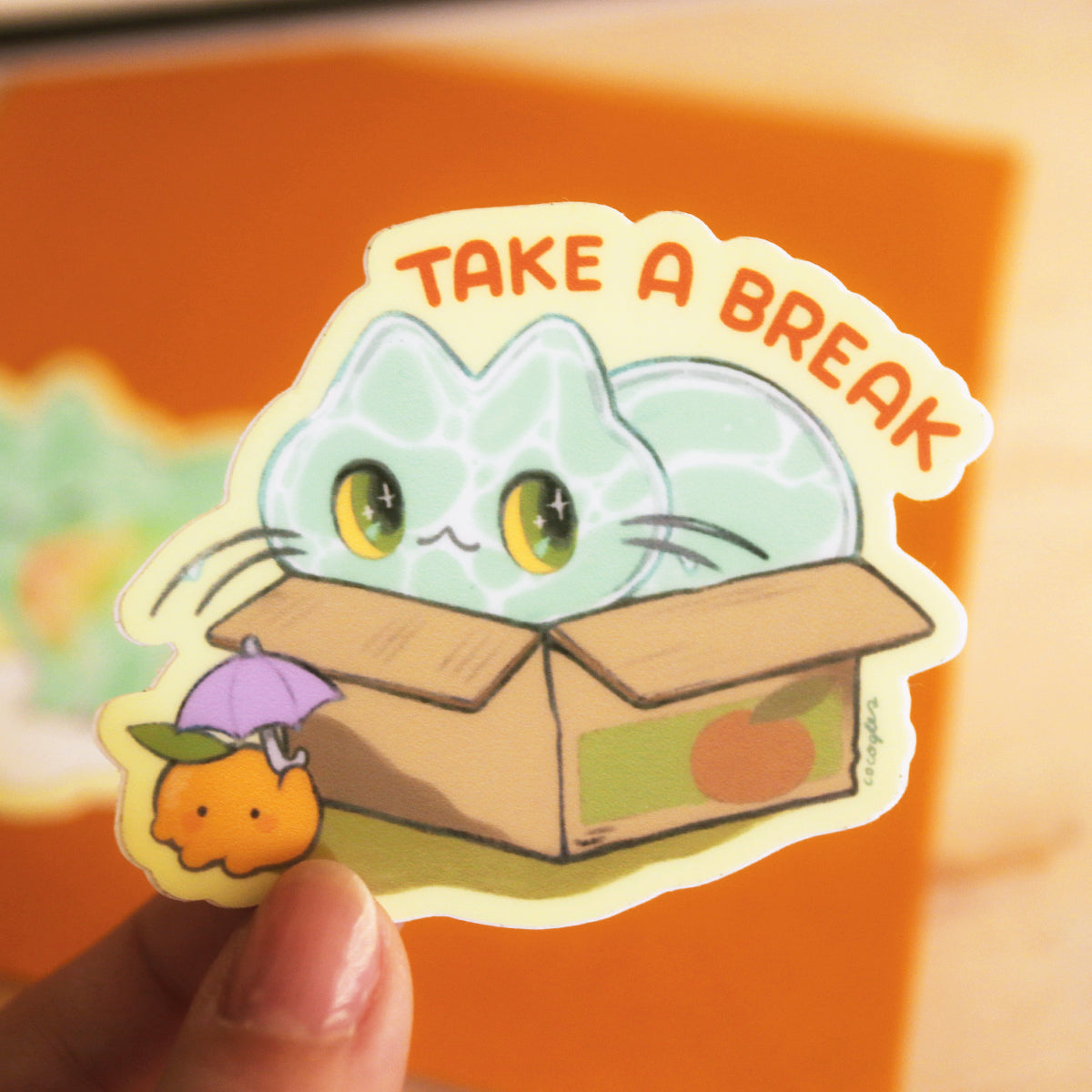 take a break - vinyl sticker