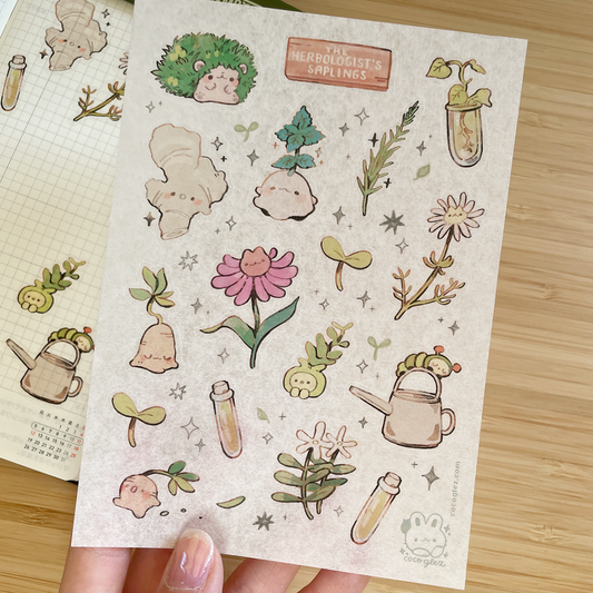 the herbologist's saplings - washi sticker sheet