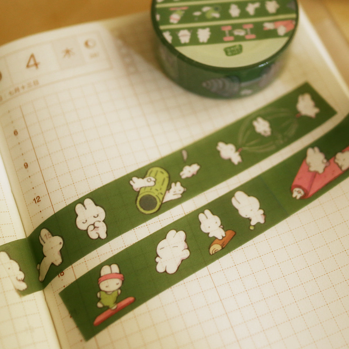 fitness bunnies - washi tape