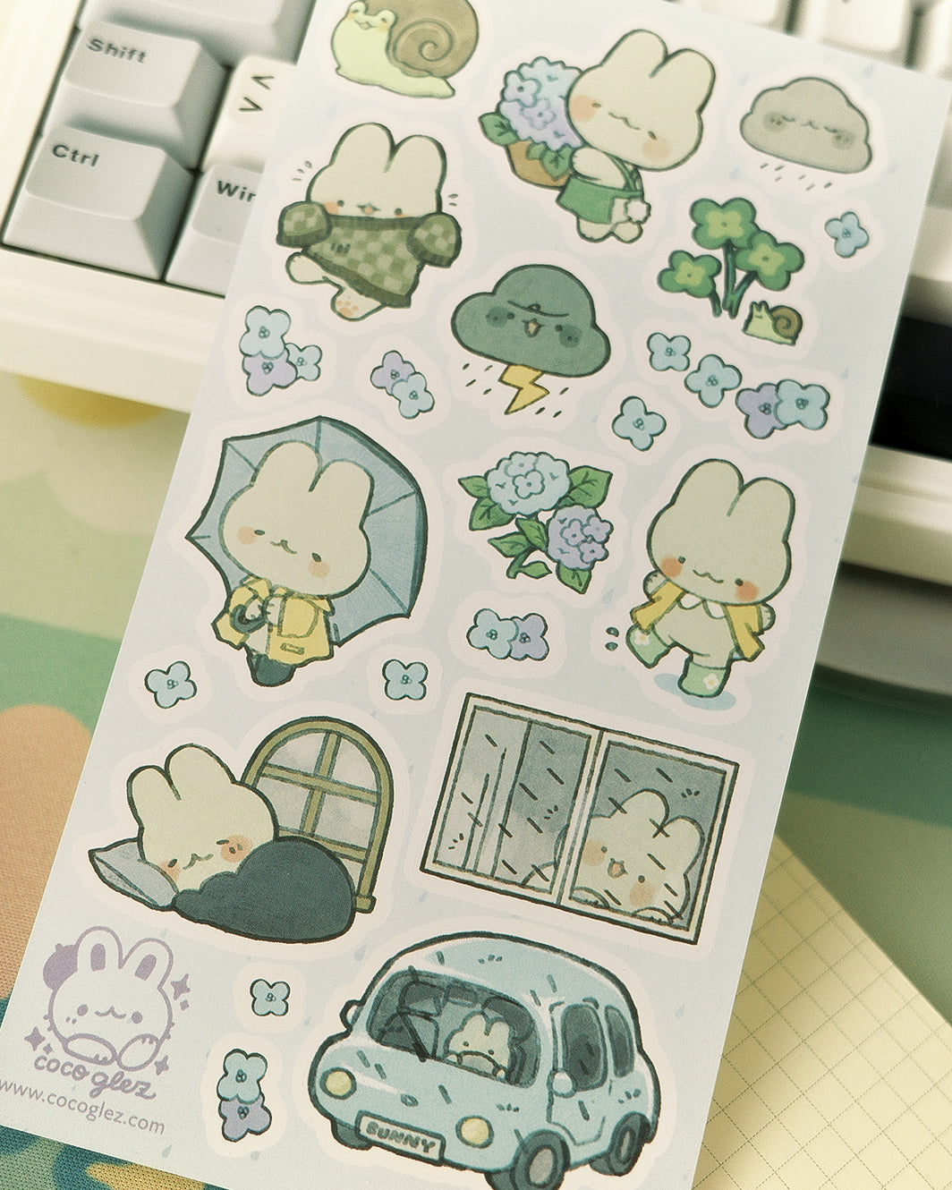 rainy buns - sticker sheet STICKII