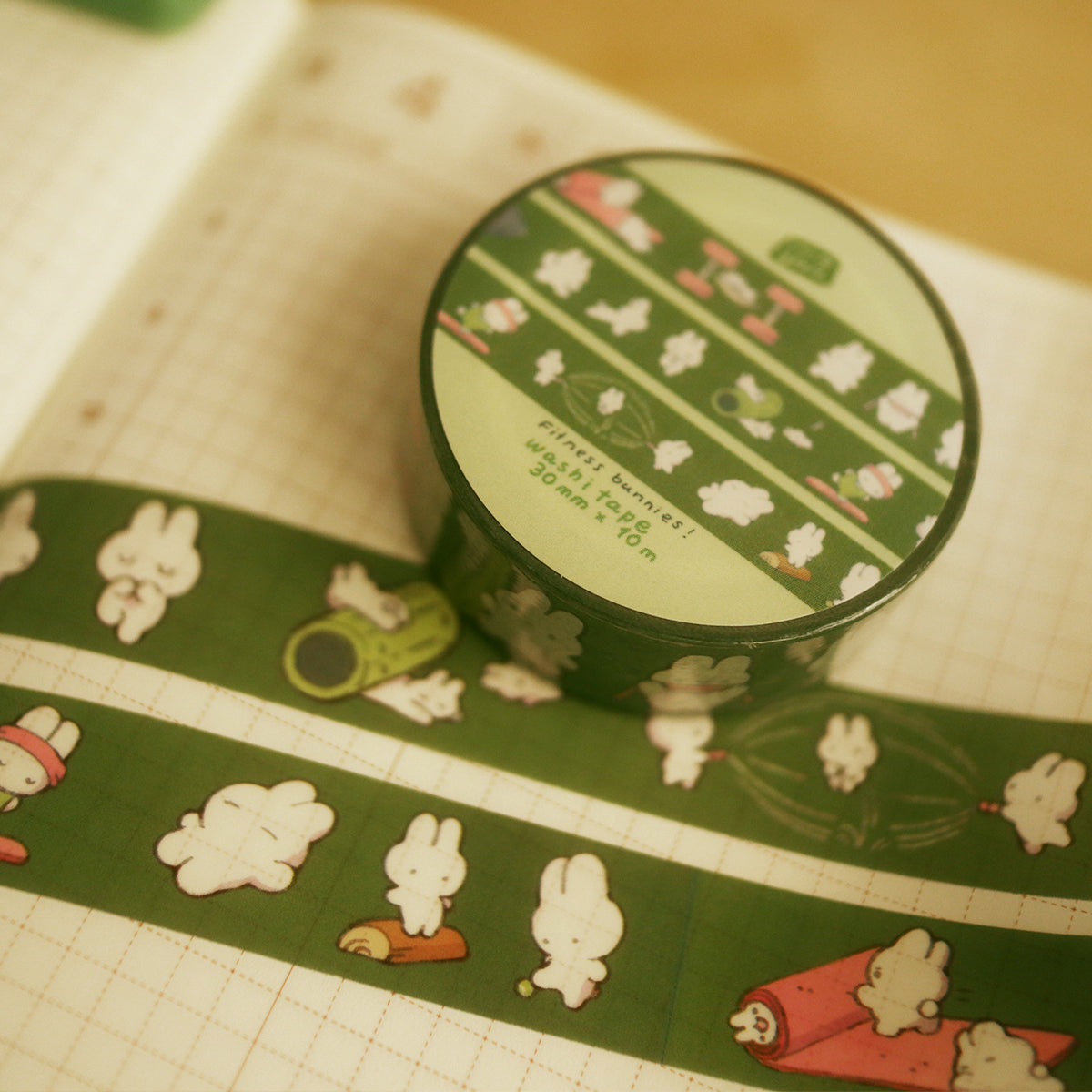 fitness bunnies - washi tape