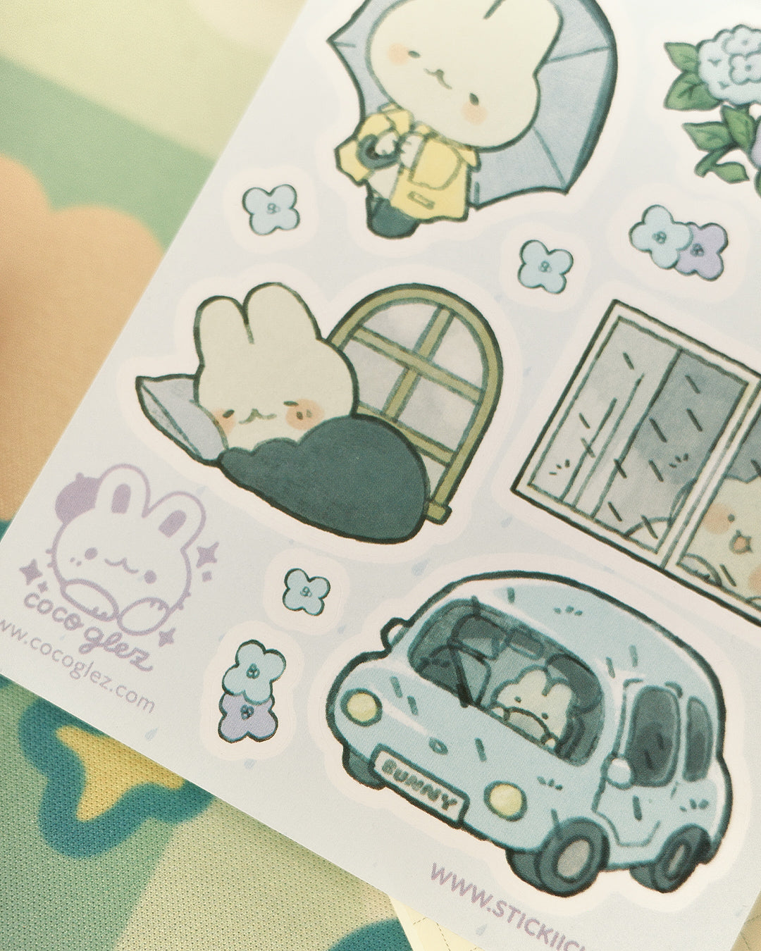 rainy buns - sticker sheet STICKII