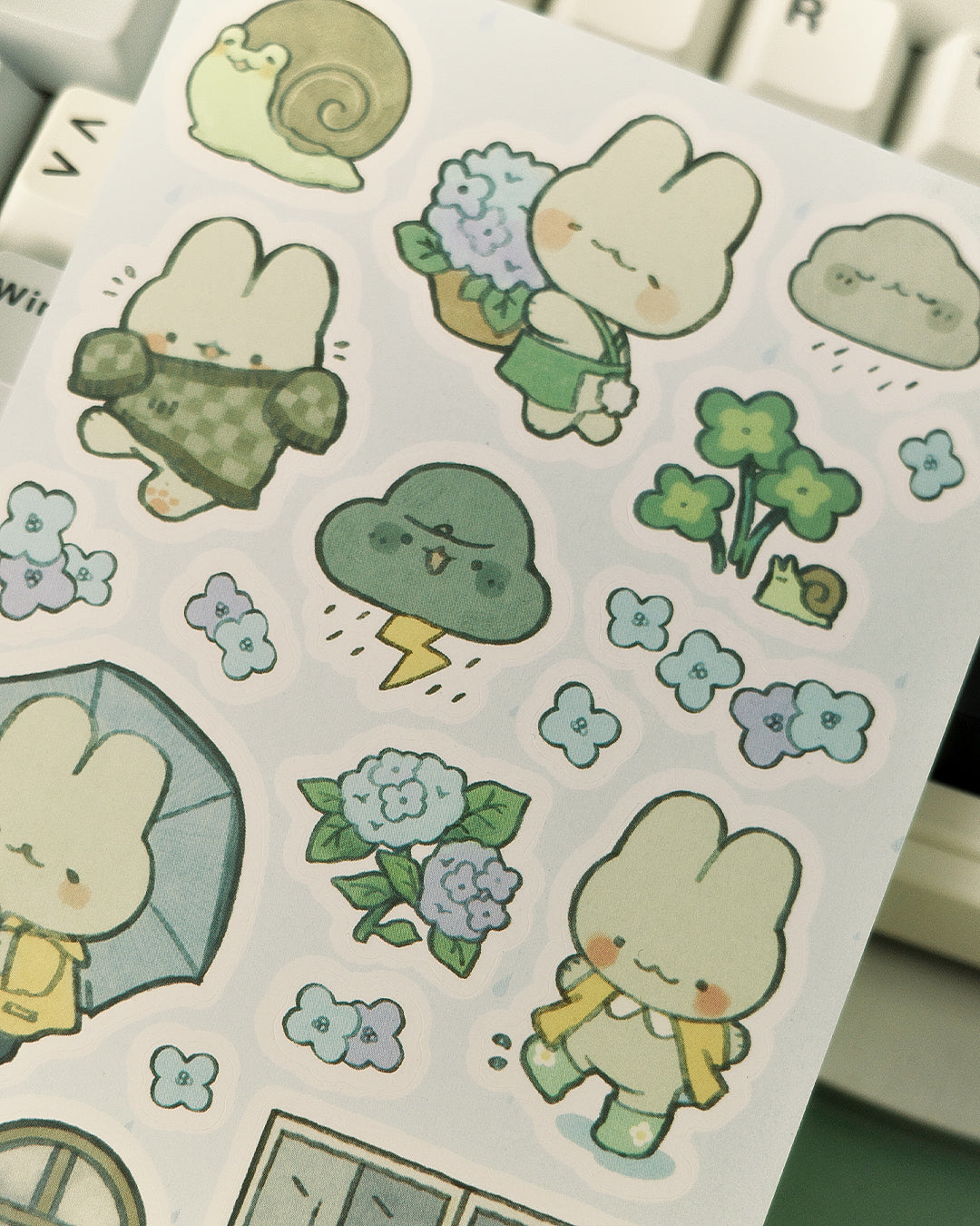rainy buns - sticker sheet STICKII