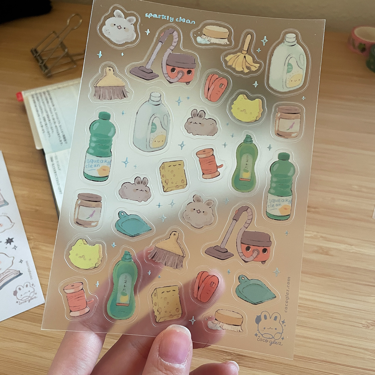 sparkly clean - frosted sticker sheet