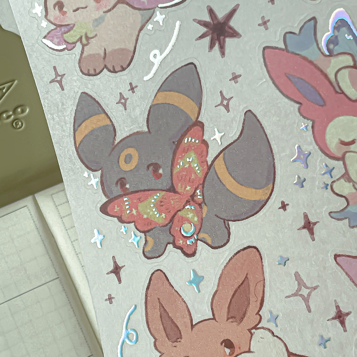 fairy evo friends - holo washi sticker sheet