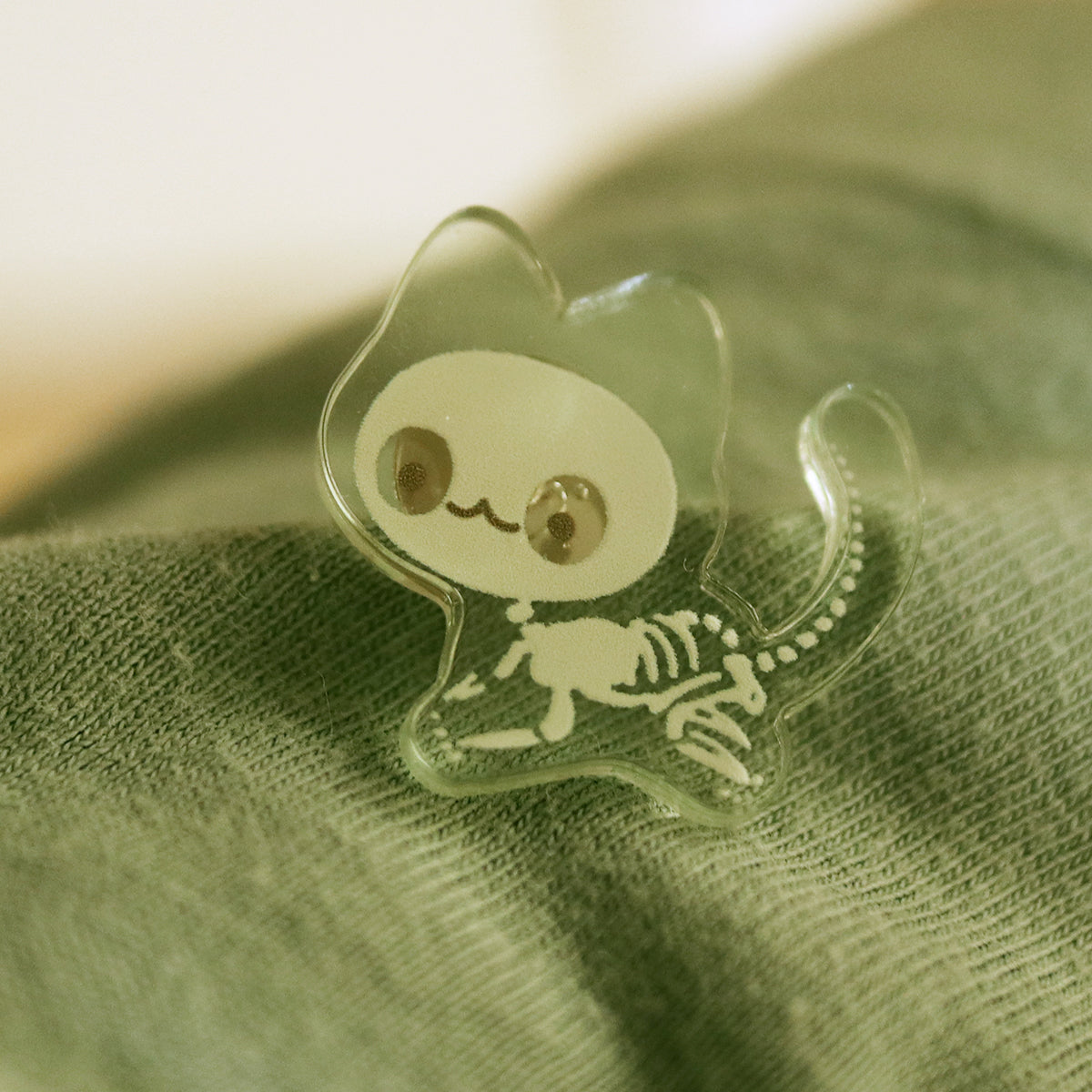 xray cat - acrylic mini pin