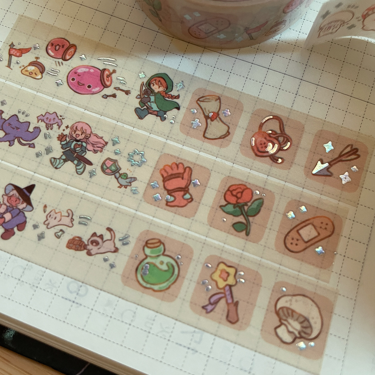 RPG inventory - holo washi tape