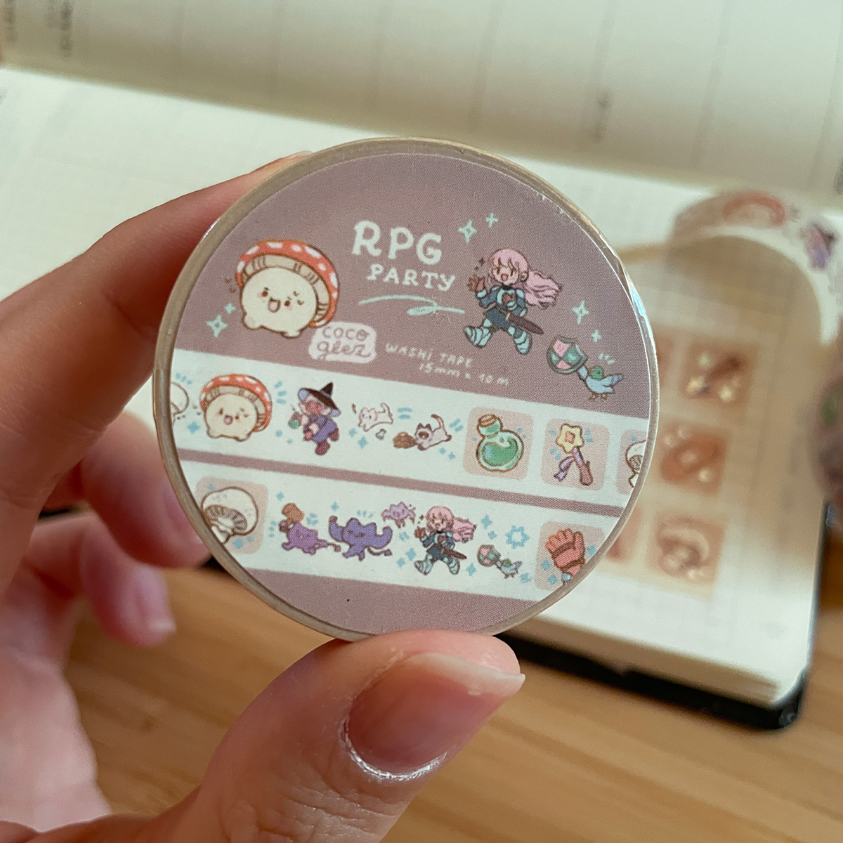 RPG inventory - holo washi tape