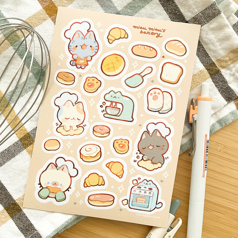 Meow Meow's bakery - Sticker sheet