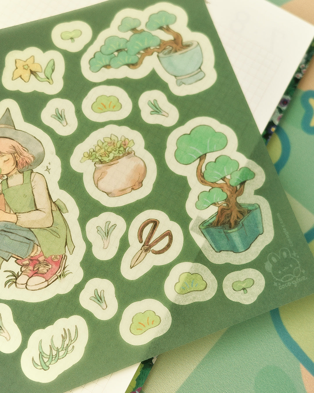 bonsai witch - A5 washi sticker sheet
