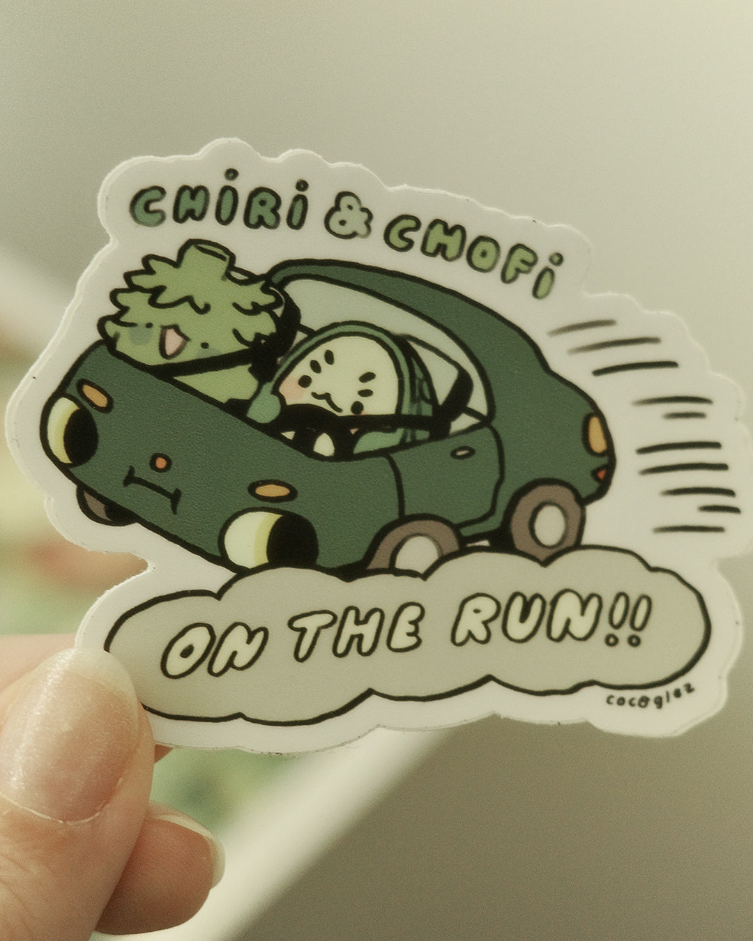 chiri and chofi (on the run) - vinyl sticker