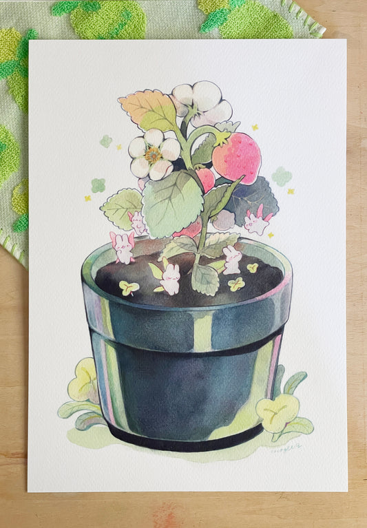 strawberry buns - print