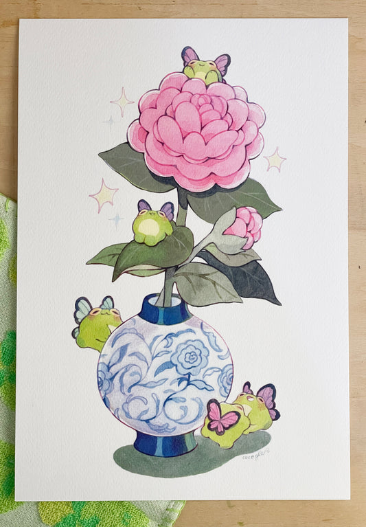 frog vase - print
