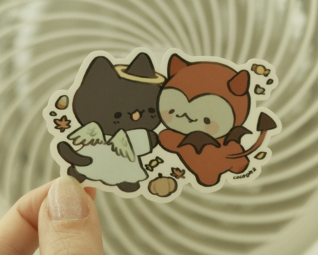 halloween cats - vinyl sticker