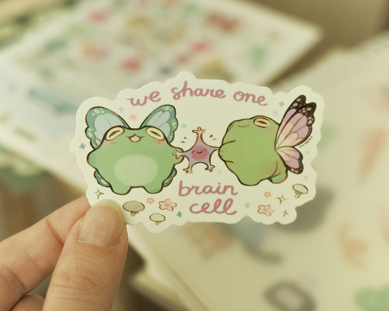 we share one braincell - vinyl sticker