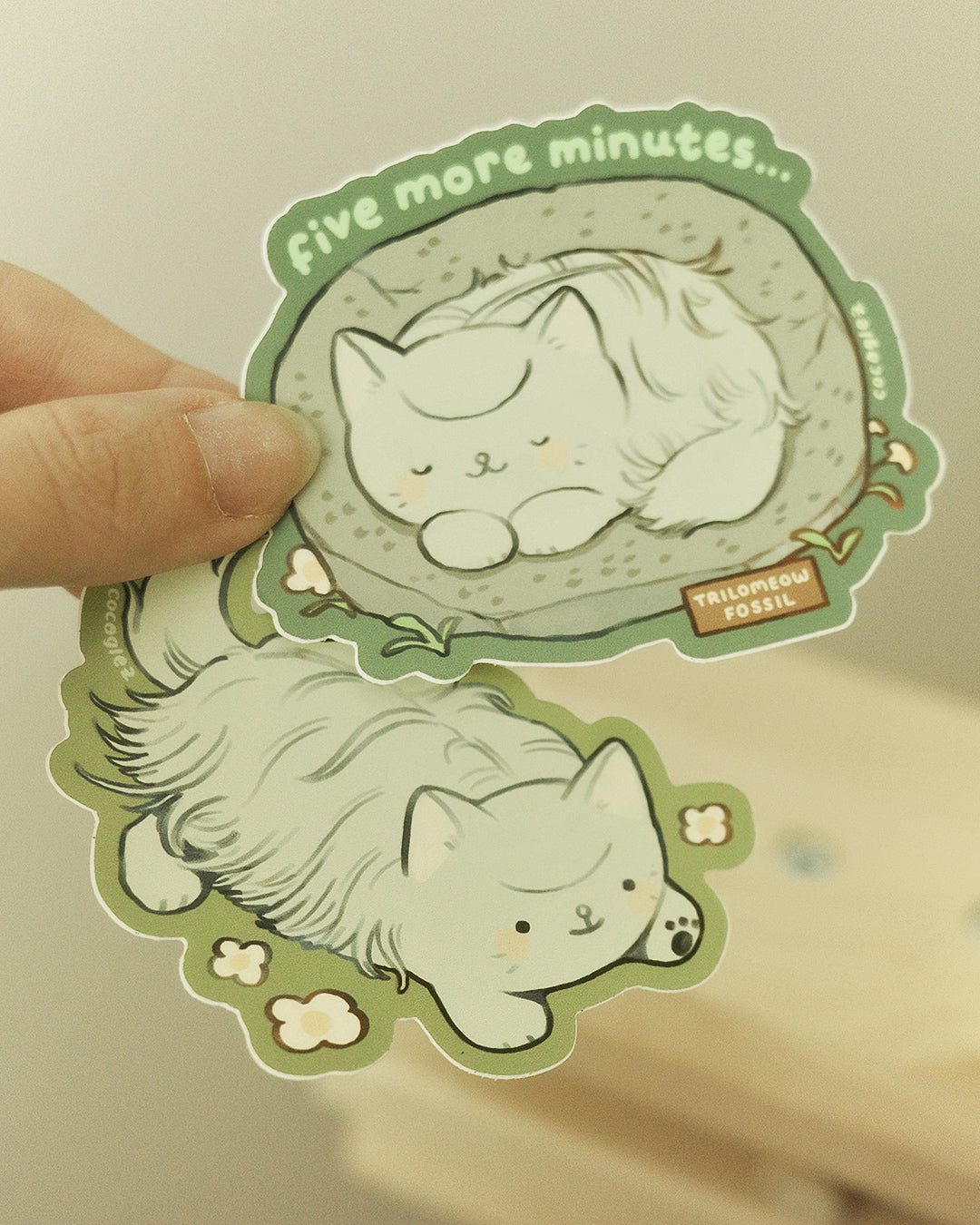 trilobite cat - vinyl stickers