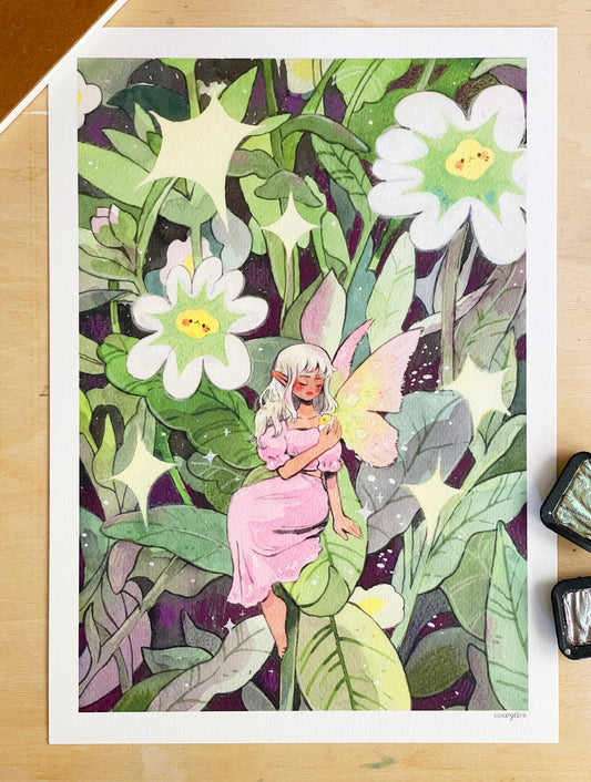fairy and blooms - print