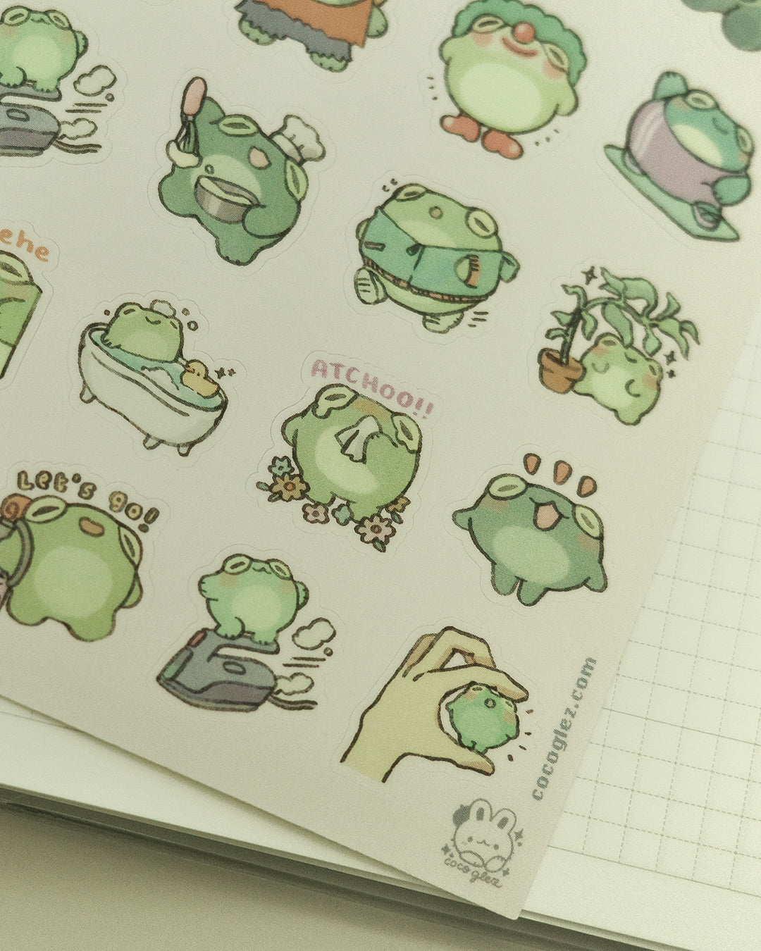 more frog moods - sticker sheet